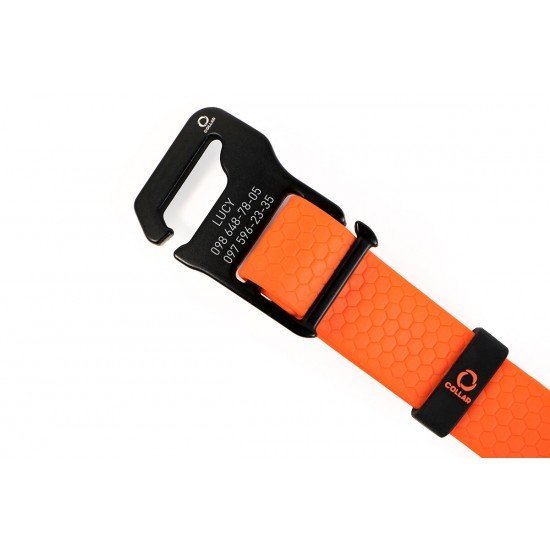 Evolutor collar for dog collar with aviation grade aluminum alloy buckle Orange