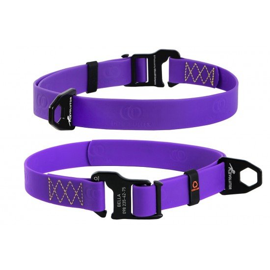 Evolutor collar for dog collar with aviation grade aluminum alloy buckle Violet