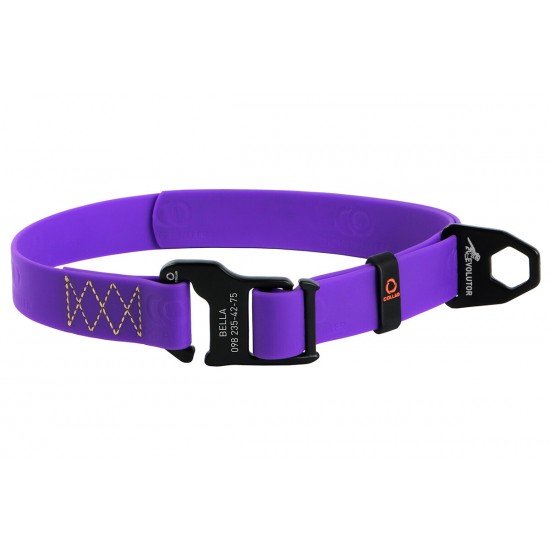 Evolutor collar for dog collar with aviation grade aluminum alloy buckle Violet