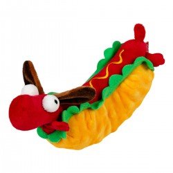GiGwi Hot-Dog toy for dogs with a squeaker Foody Friendz textile, plush 24cm