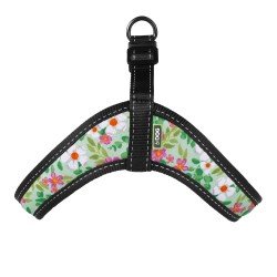 Harness for dogs HiDog Comfort Flowers mint green Harness for dogs HiDog Comfort Flowers mint green