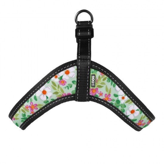 Harness for dogs HiDog Comfort Flowers mint green