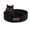 Sunbed for dogs and cats HiDog round Black