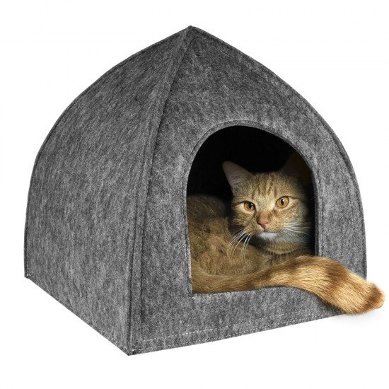 House for dogs and cats Tent gray