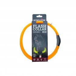 Bestpets Kowloon Flashing Dog Collar Orange 65cm Bestpets Kowloon Flashing Dog Collar Orange 65cm