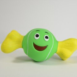 Pet Touch Toy for Dogs Squeaky Baseball Ball-Bone Green