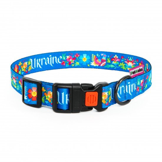 Collar for Dog PetMaks Ukrainian Flourish Blue Collar for Dog PetMaks Ukrainian Flourish Blue