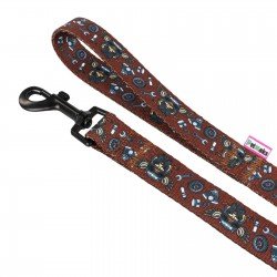 Leash for Dog PetMaks Biker Brown Leash for Dog PetMaks Biker Brown
