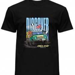 Cotton T-shirt PetMaks Discover England black