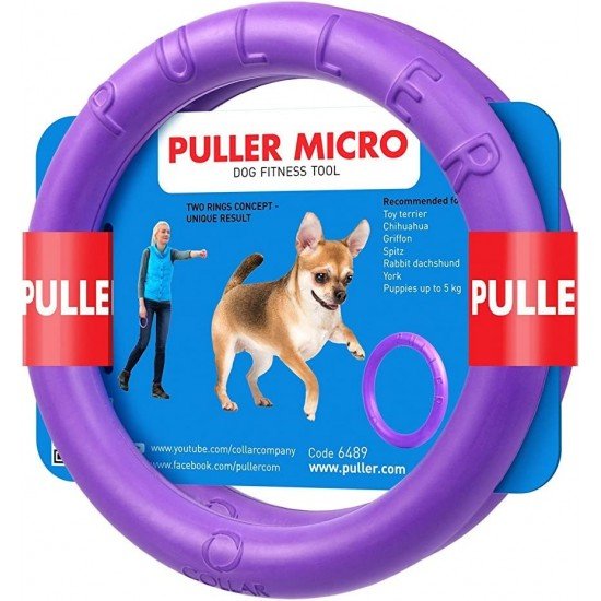 Puller Micro Ø12,5 cm (5") dog fitness tool for miniature breeds Two ring