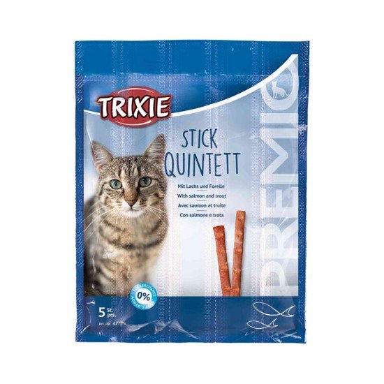 Trixie Premio Sticks with Salmon and Trout 5×5g Trixie Premio Sticks with Salmon and Trout 5×5g
