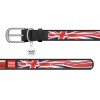 Waudog leather collar for dog design with pattern Union Jack metal buckle Black Waudog leather collar for dog design with pattern Union Jack metal buckle Black