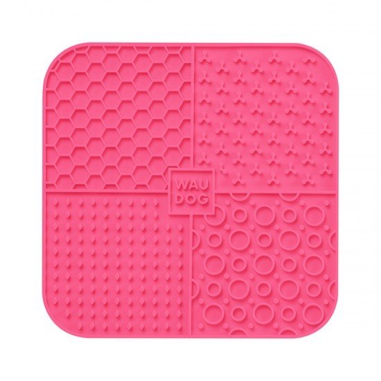 Waudog Dog Mat for licking Silicone Pink 190x190x10mm