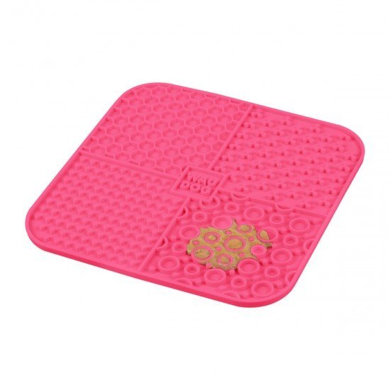 Waudog Dog Mat for licking Silicone Pink 190x190x10mm