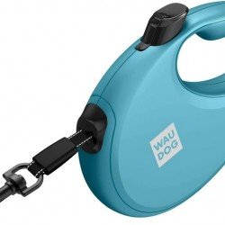 Waudog R-leash Dog Roulette Leash with Bag Container Reflective Tape Blue Waudog R-leash Dog Roulette Leash with Bag Container Reflective Tape Blue