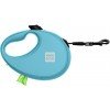 Waudog R-leash Dog Roulette Leash with Bag Container Reflective Tape Blue