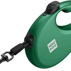 Waudog R-leash Dog Roulette Leash with Bag Container Reflective Tape Green Waudog R-leash Dog Roulette Leash with Bag Container Reflective Tape Green