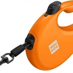 Waudog R-leash Dog Roulette Leash with Bag Container Reflective Tape Orange Waudog R-leash Dog Roulette Leash with Bag Container Reflective Tape Orange