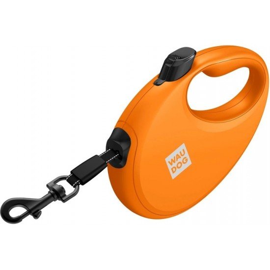 Waudog R-leash Dog Roulette Leash with Bag Container Reflective Tape Orange