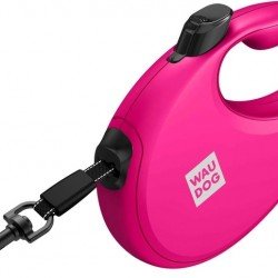Waudog R-leash Dog Roulette Leash with Bag Container Reflective Tape Pink Waudog R-leash Dog Roulette Leash with Bag Container Reflective Tape Pink