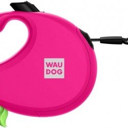 Waudog R-leash Dog Roulette Leash with Bag Container Reflective Tape Pink Waudog R-leash Dog Roulette Leash with Bag Container Reflective Tape Pink
