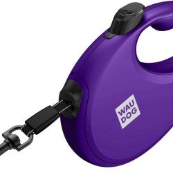 Waudog R-leash Dog Roulette Leash with Bag Container Reflective Tape Violet Waudog R-leash Dog Roulette Leash with Bag Container Reflective Tape Violet