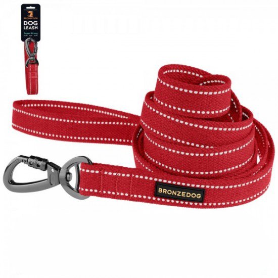 Leash for dogs Bronzedog Сotton Red