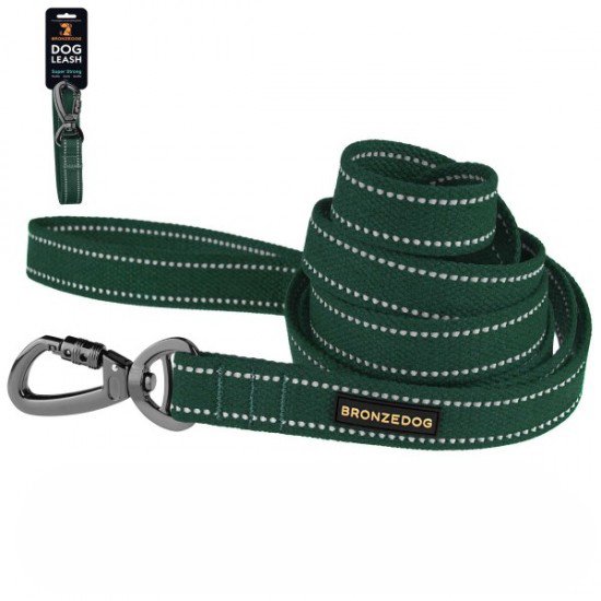 Leash for dogs Bronzedog Сotton Green