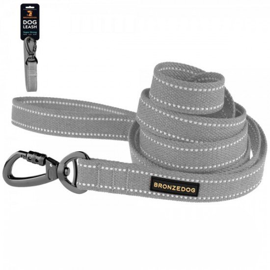 Leash for dogs Bronzedog Сotton Gray