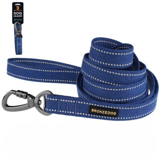 Leash for dogs Bronzedog Сotton Blue