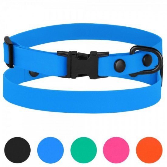 Collar BronzeDog Active Water-repellent Plastic Buckle Blue