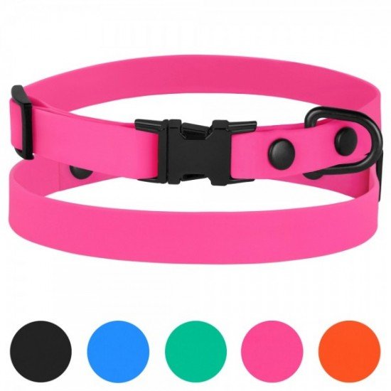 Collar BronzeDog Active Water-repellent Plastic Buckle Pink