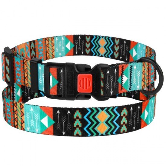 Collar for dogs BronzeDog Urban Aztecs Nylon Plastic Buckle