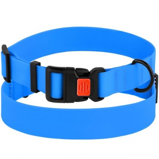 Collar for dogs BronzeDog Active Water-repellent Plastic Buckle Blue