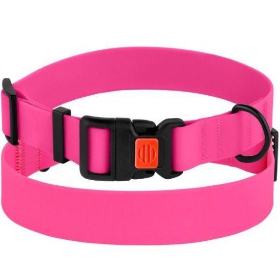 Collar for dogs BronzeDog Active Water-repellent Plastic Buckle Pink