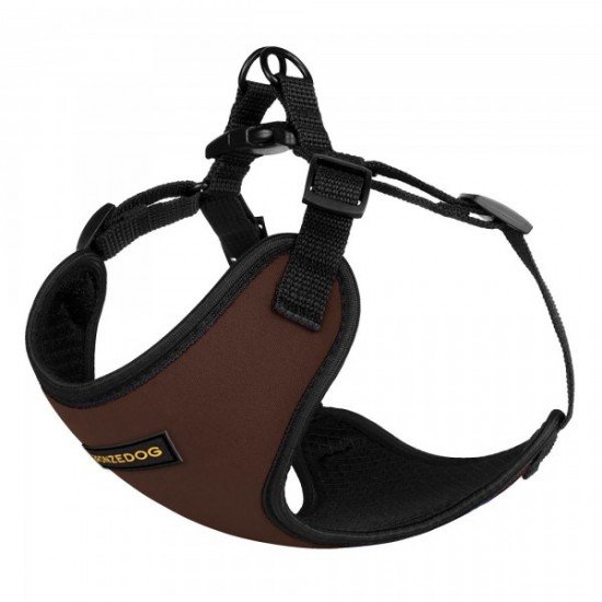 Harness for small breed dogs Bronzedog Sport Neoprene 3D Mesh Brown