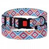 Collar for dogs BronzeDog Urban Hutsulsky Nylon Plastic Buckle Dark Blue