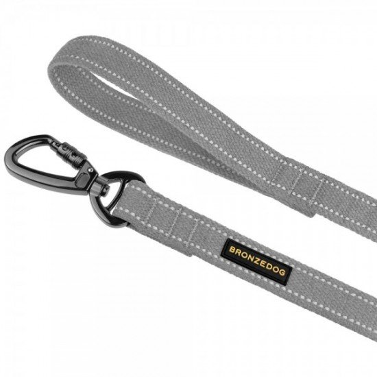 Leash for dogs Bronzedog Сotton Gray