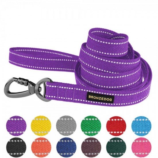 Leash for dogs Bronzedog Сotton Violet