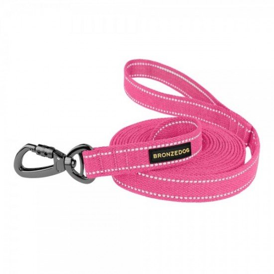 Leash for dogs Bronzedog Сotton Pink