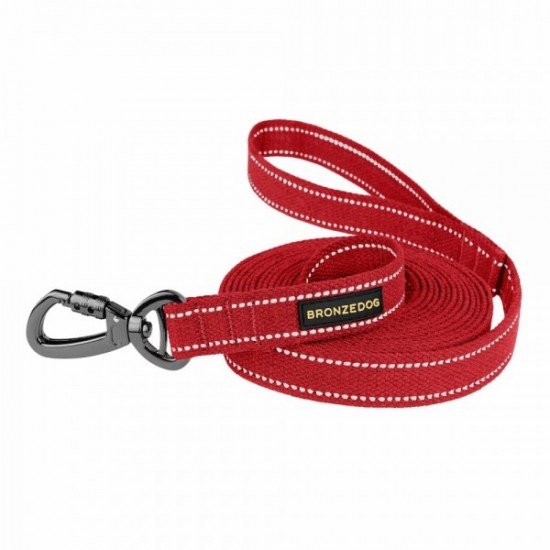 Leash for dogs Bronzedog Сotton Red