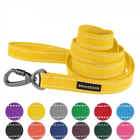 Leash for dogs Bronzedog Сotton Yellow