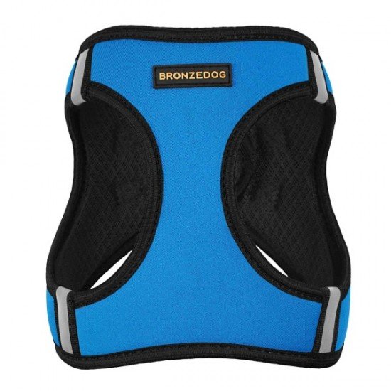 Harness for Dogs Bronzedog Sport Vest neoprene 3D mesh Blue