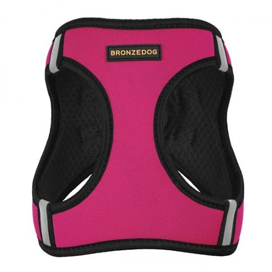 Harness for Dogs Bronzedog Sport Vest Neoprene 3D mesh Pink