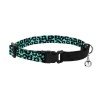 Collar for cat Bronzedog Urban Leopard Nylon Plastic Buckle and Bell Turquoise