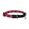 Collar for cats BronzeDog Urban Skull Nylon elastic with bell Red