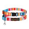 Collar for cat Bronzedog Urban West Nylon Plastic Buckle and Bell Red