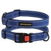 Collar for Dogs Bronzedog Cotton Reflective Tarpaulin Dark Blue