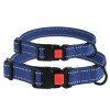 Collar for Dogs Bronzedog Cotton Reflective Tarpaulin Dark Blue