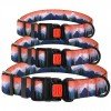 Collar for dogs BronzeDog Urban Travel Nylon Plastic Buckle Mountains